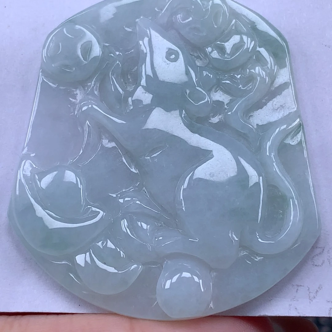 颈饰未镶嵌翡翠生肖鼠牌吊坠