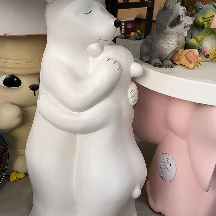 树脂北极熊桌子桌子