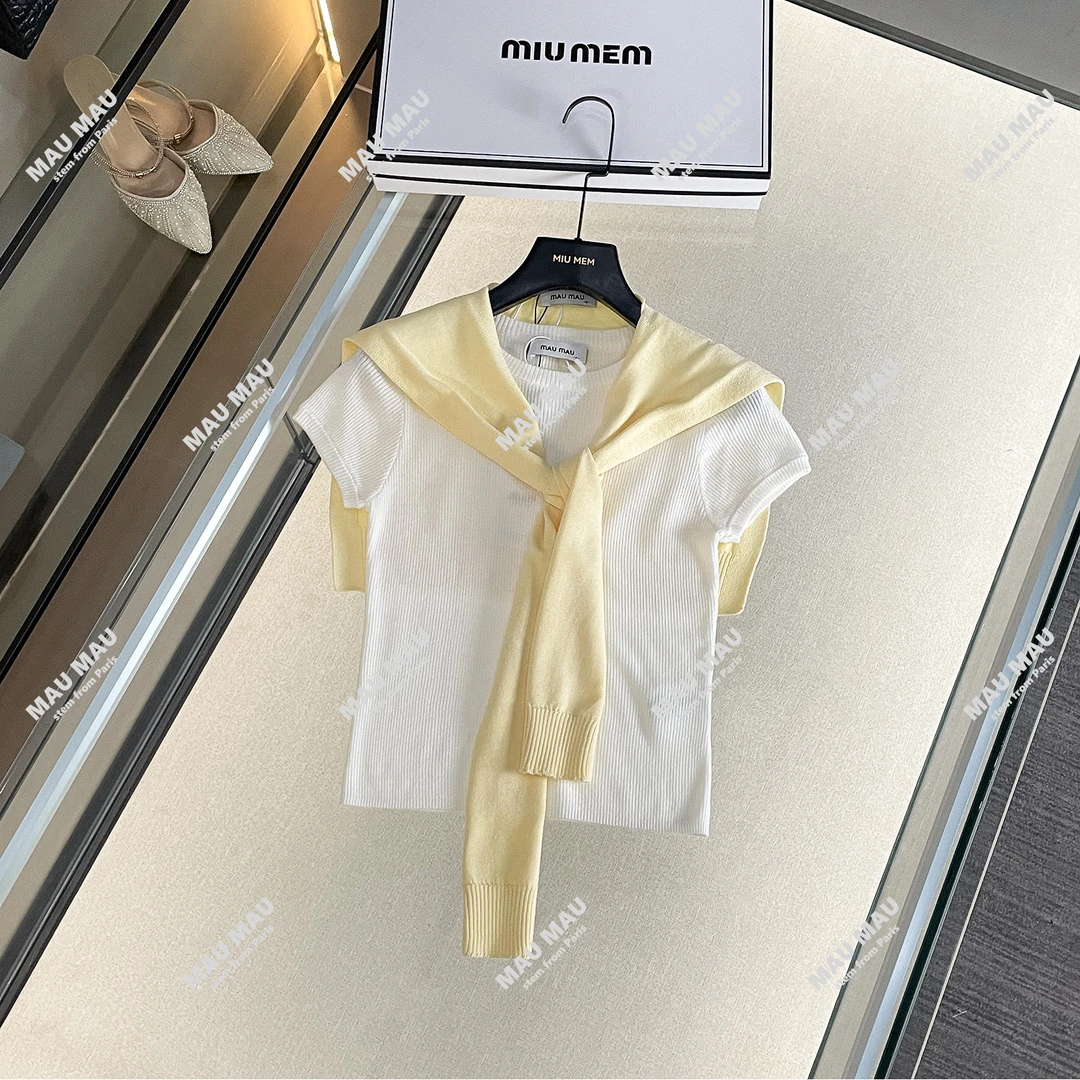 时尚休闲百搭海军披肩设计针织无袖上衣DY7026