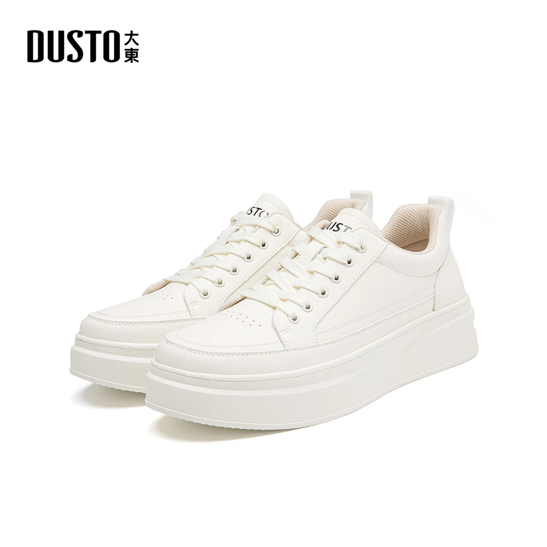 大东休闲小白鞋男士2025秋季外穿透气时尚板鞋厚底增高鞋子0220