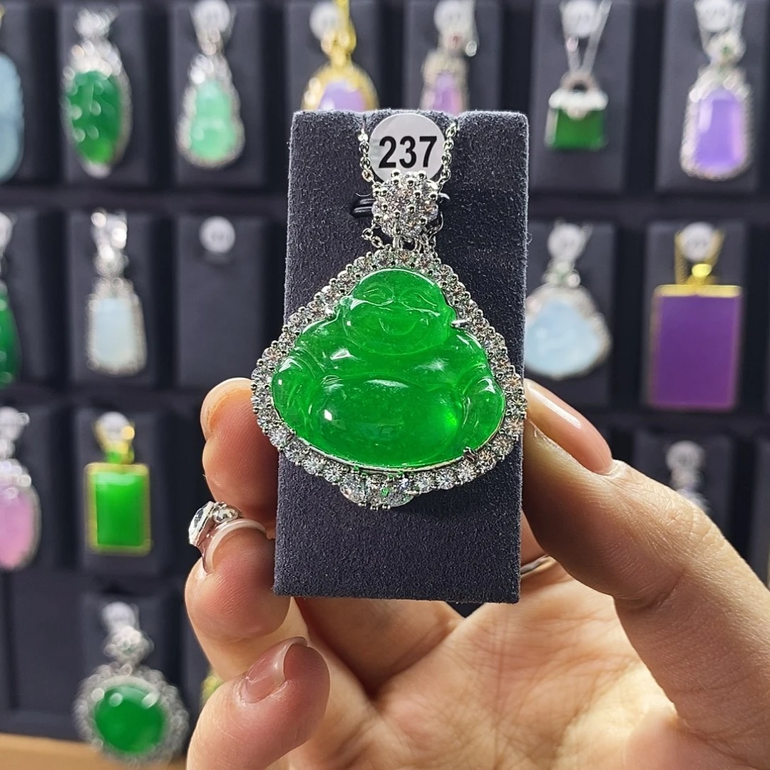 翡翠未镶嵌耳饰237