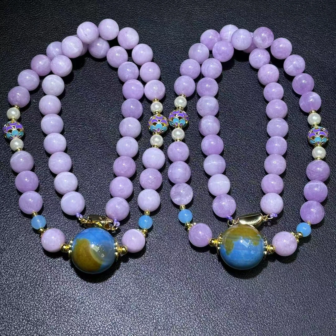 C11027-多宝紫锂辉石项链-多样性发其一