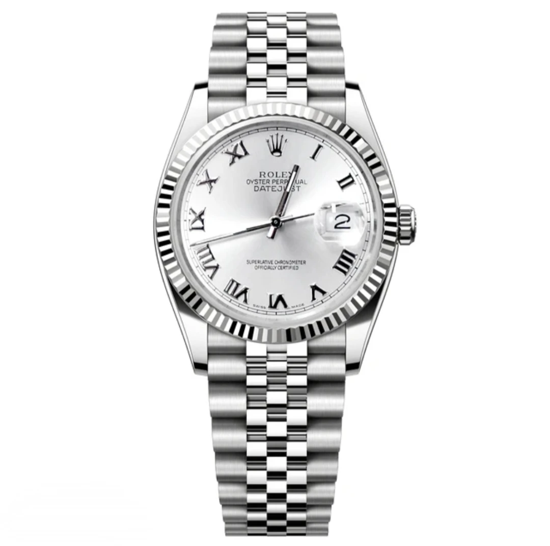 99新 Rolex/劳力士 日志A1259/银灰盘罗马刻牙圈/36表径