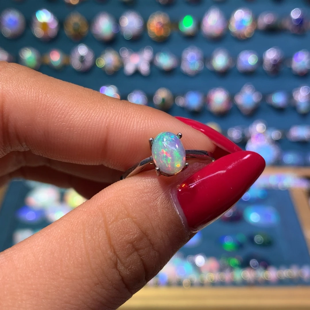 欧泊银S925镶嵌戒指款