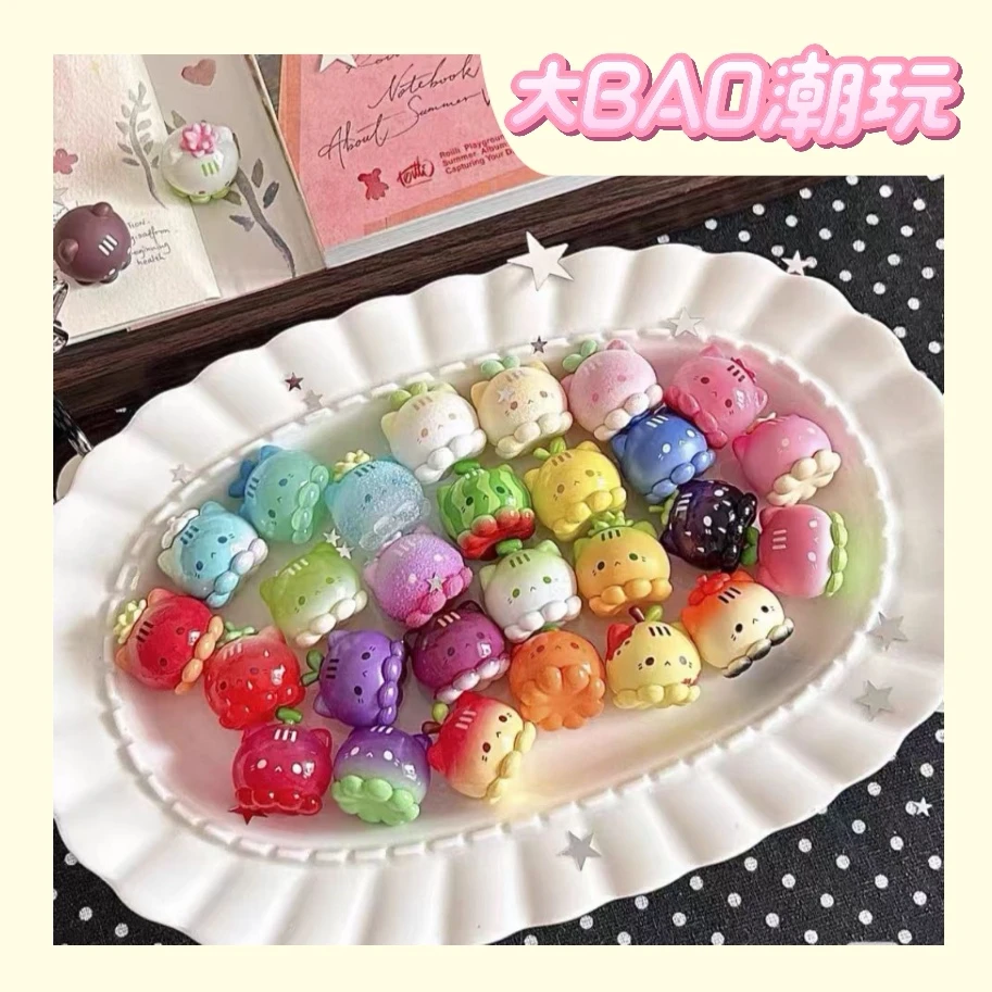 正品草莓慕斯塔章鱼喵喵水果集市系列萌粒盲袋盲盒可爱水果