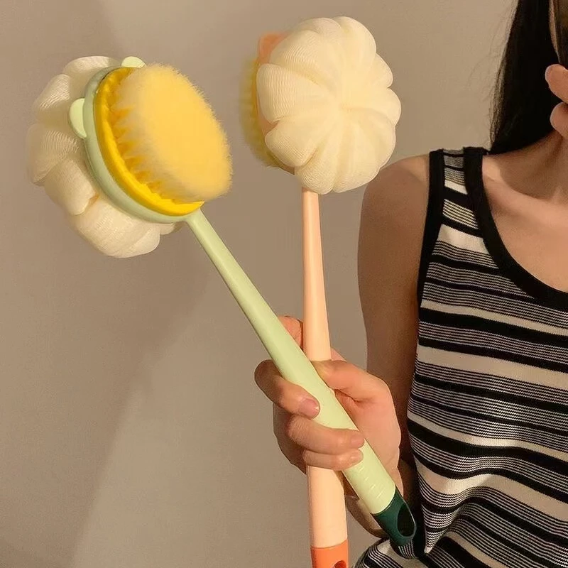 【2025新款】洗澡刷子搓澡软毛长柄沐浴刷后背搓背刷搓泥搓澡巾TJ