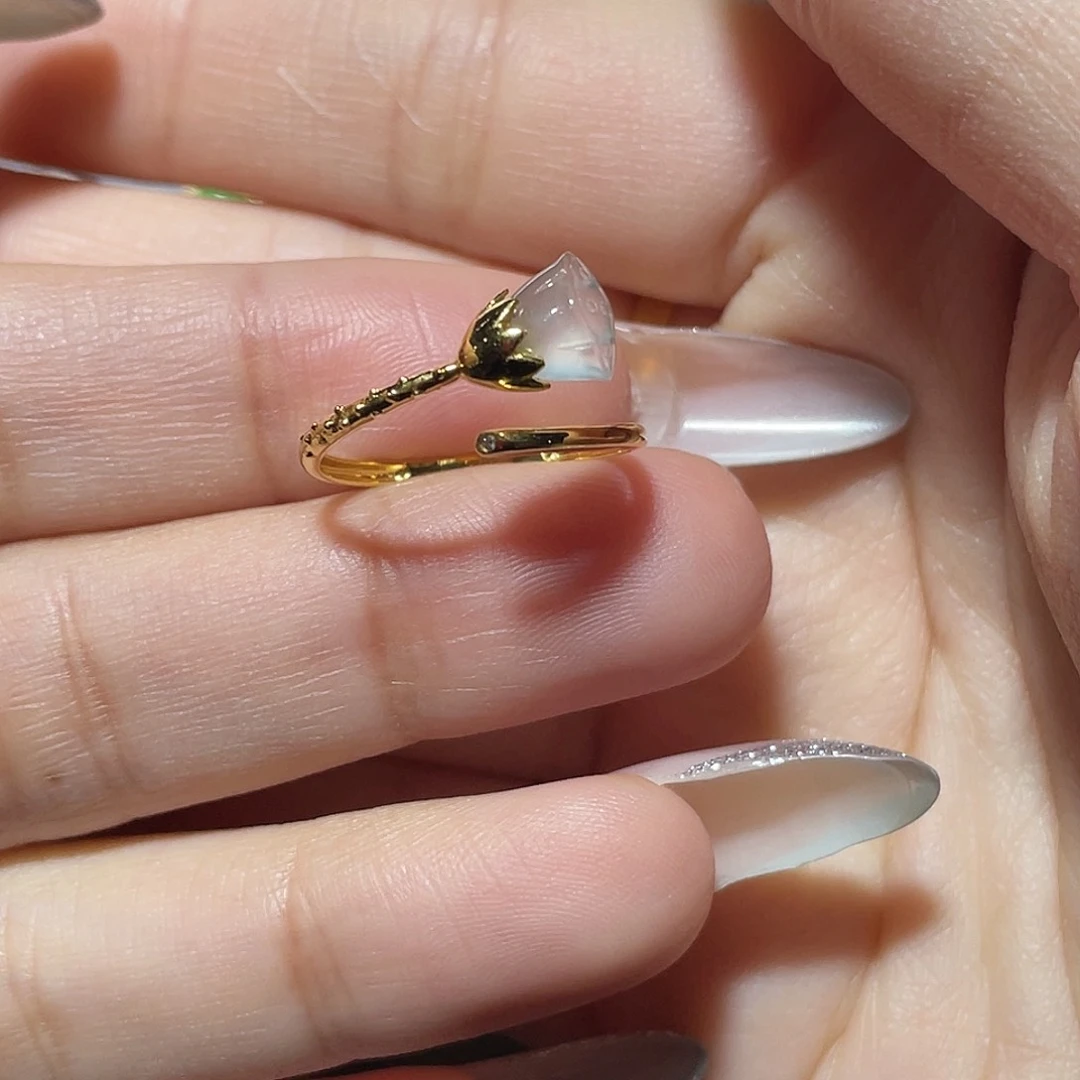 吊坠(不含链)18K金镶嵌翡翠