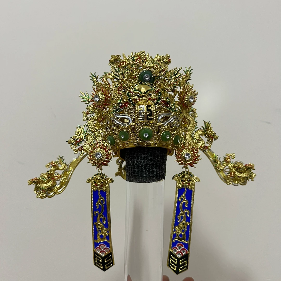 【相帽】土地公帽台版贴金漆线纸帽相帽