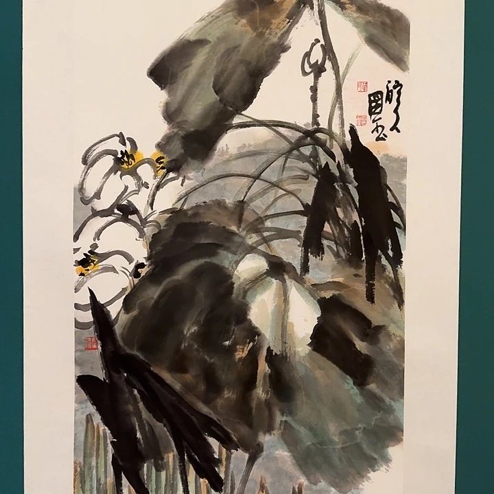 国画单老师画作画作