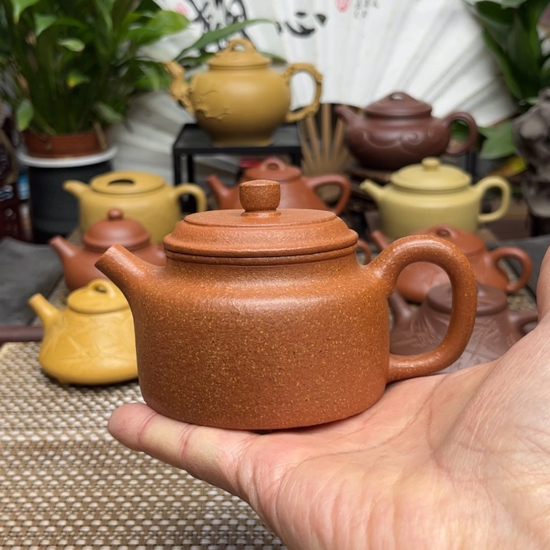 紫砂茶壶五*田黄龙山宝山纯黄降坡泥全手工制作