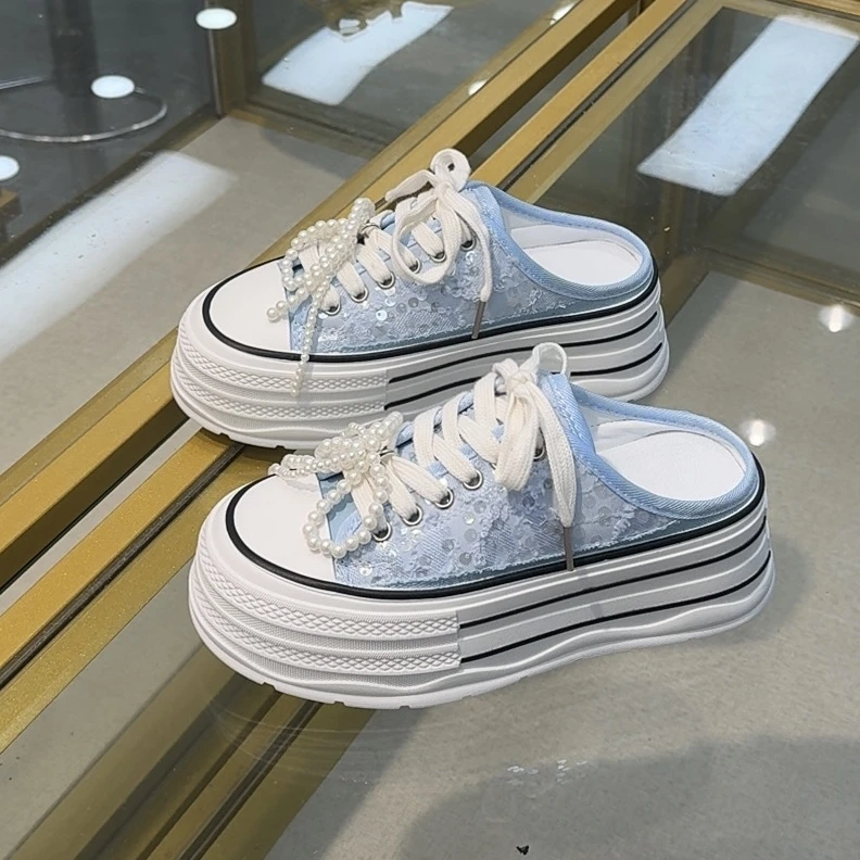 14炸【现货+运费补贴】2025年新款小白鞋厚底增高学生百搭时尚女鞋