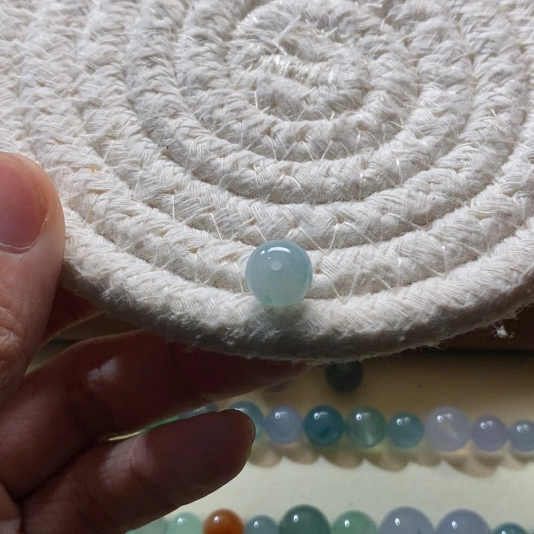 散珠翡翠9×7天然翡翠A货散珠