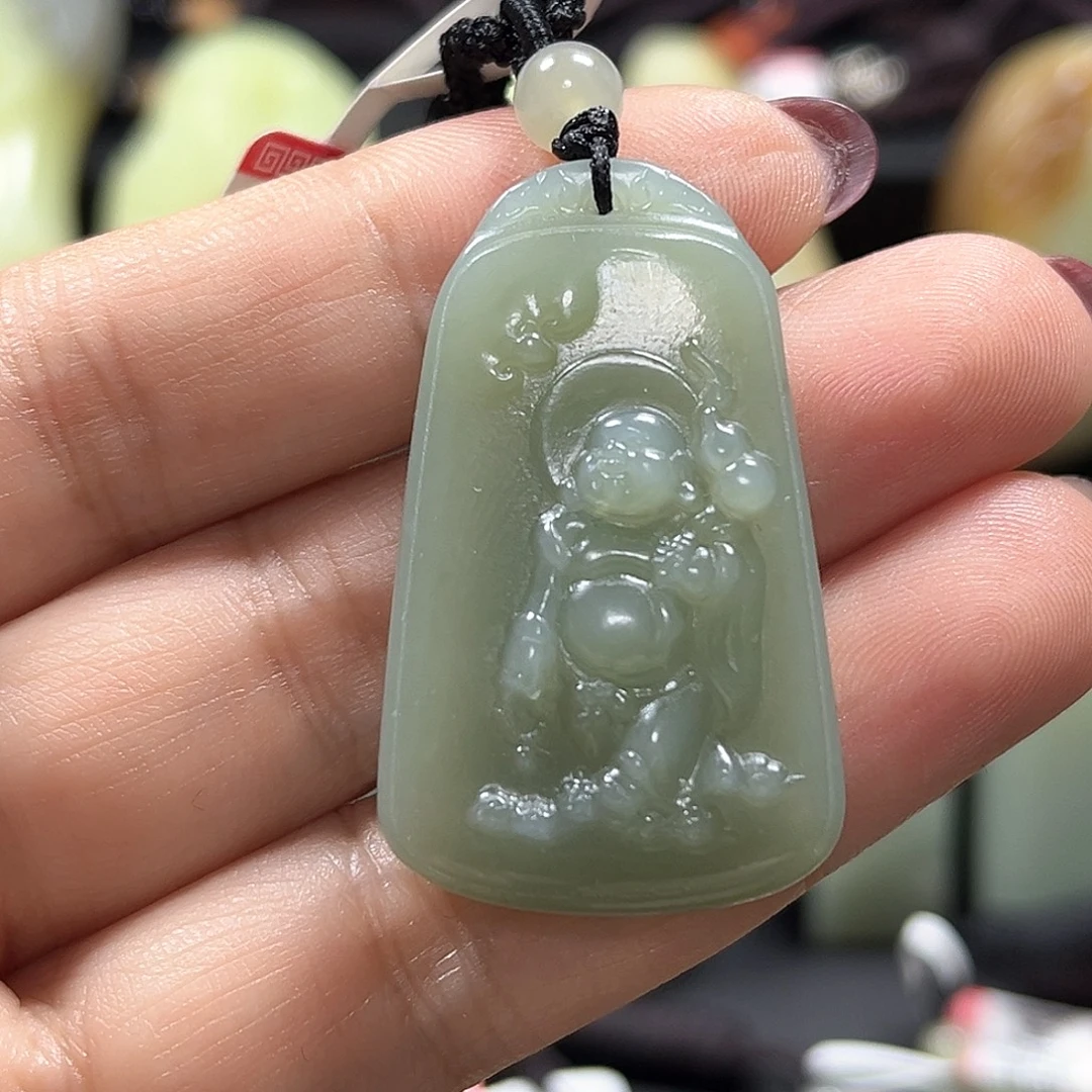 和田玉未镶嵌吊坠(不含链)