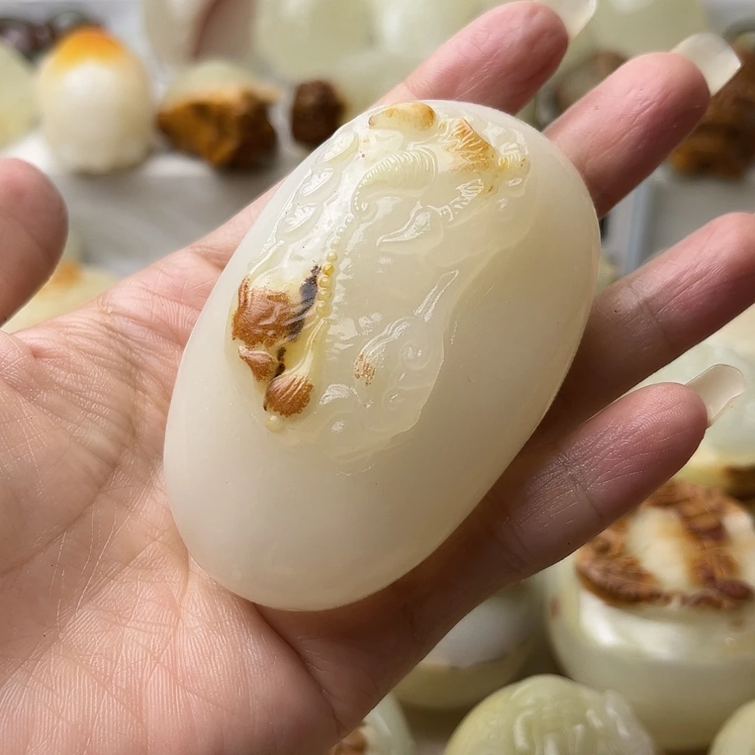 石材方解石手把摆件不退换貔貅