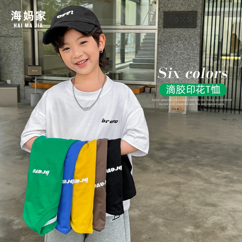 男童短袖T恤夏季新款中大童潮百搭上衣|24ba12