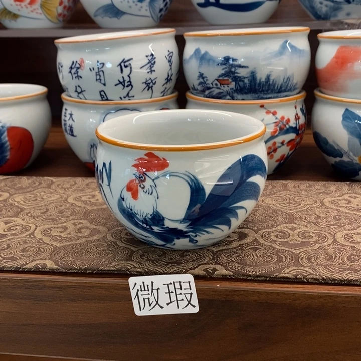 釉下老陶泥手工绘制