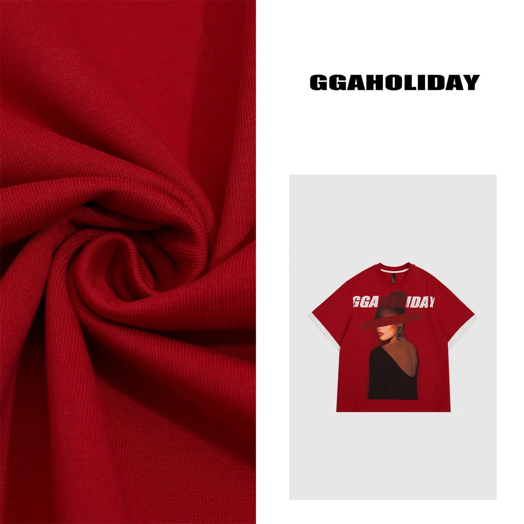 GGAHOLIDAY美式高级运动休闲宽松复古时尚简约百搭显瘦大T-152261