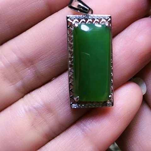 和田玉银S925镶嵌戒指