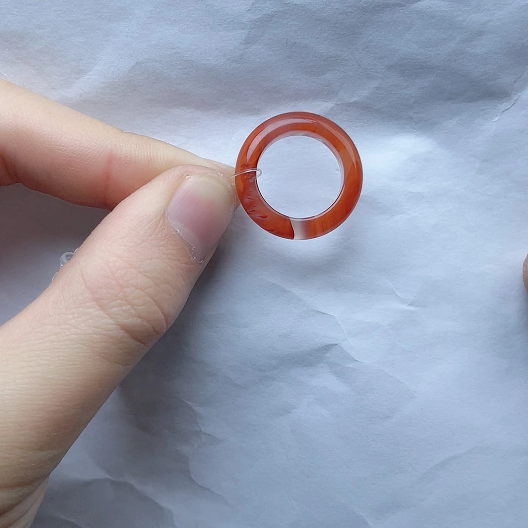 南红玛瑙戒指。k k未镶嵌安*荨