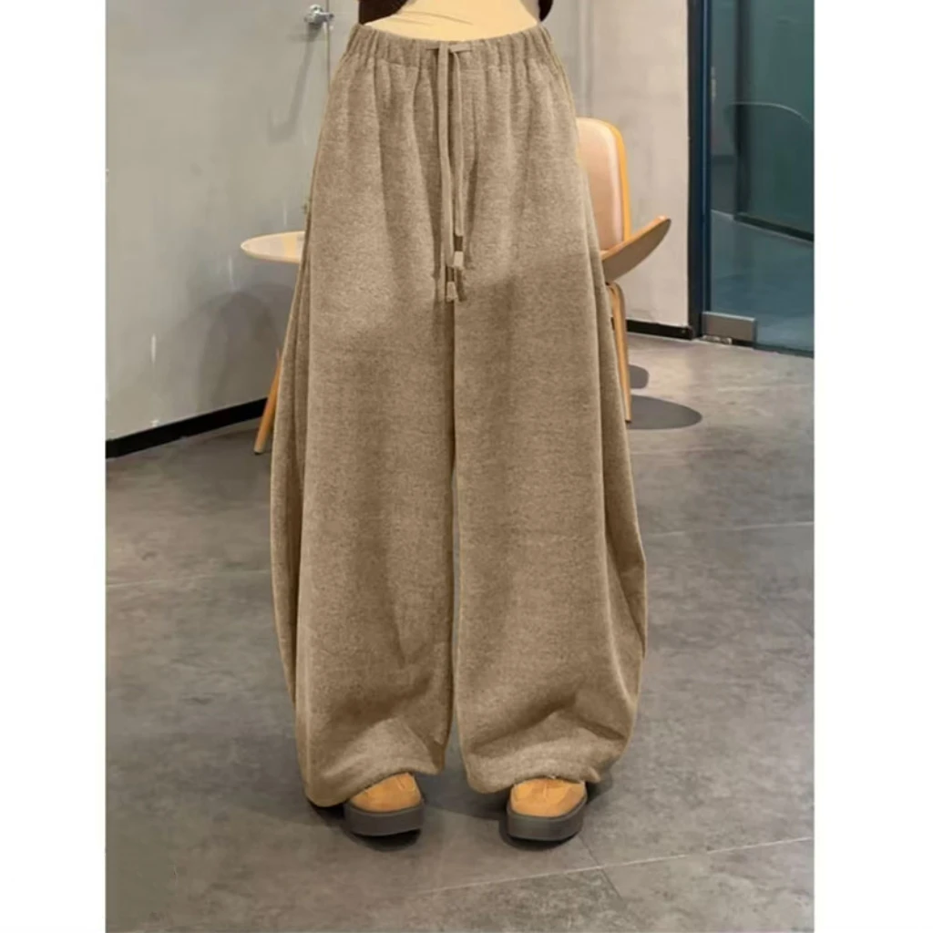 ［现现赠运费险］糯米雪花绒慵懒感山本裤秋冬加厚保暖休闲裤长裤子