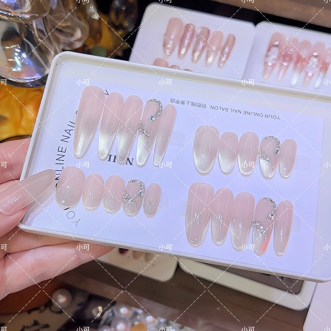 【灵蛇】显白猫眼简约蛇年美甲钻款高级纯手工穿戴甲