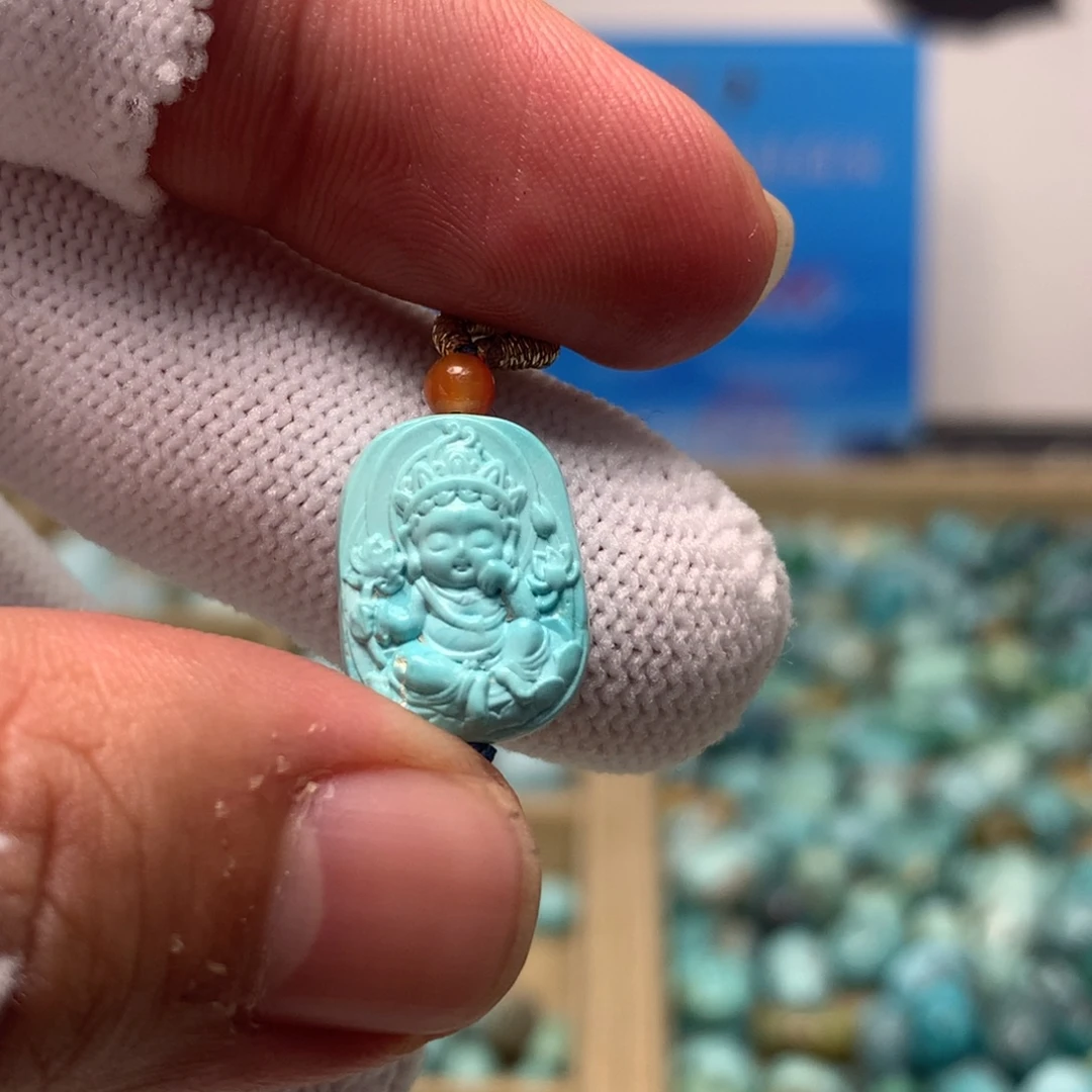 绿松石未镶嵌挂件