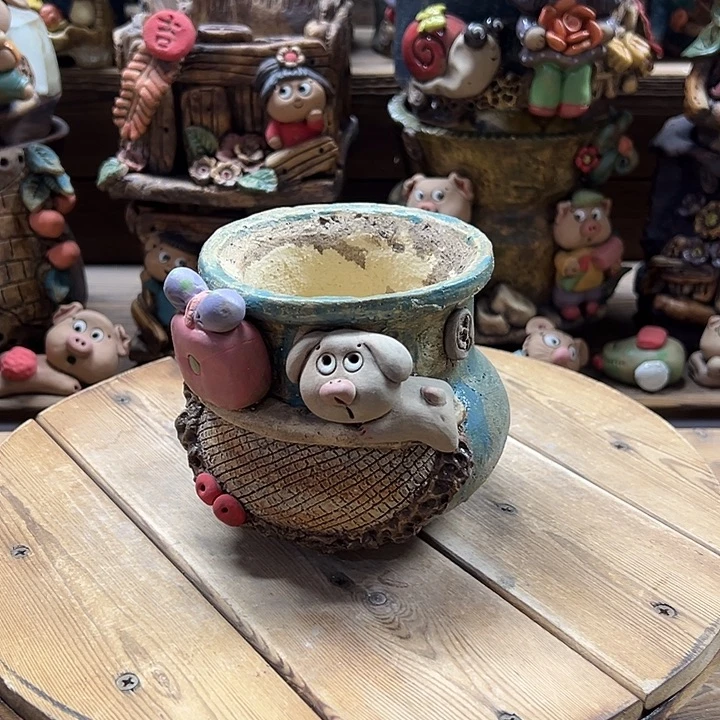 嘻哈多肉花盆百搭