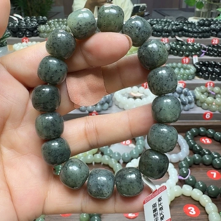 未镶嵌手链和田玉新疆青花老型卡14