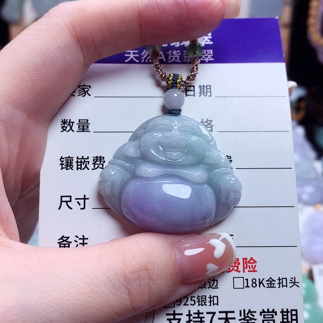 翡翠未镶嵌颈饰佛公07
