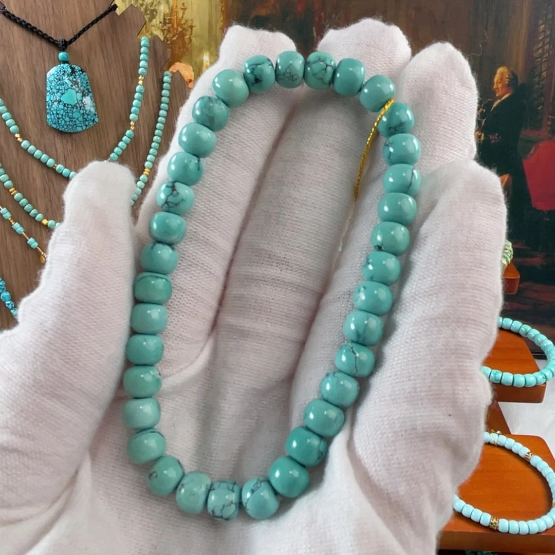 绿松石未镶嵌珠宝半成品高瓷网花精工老型单圈卡6.3