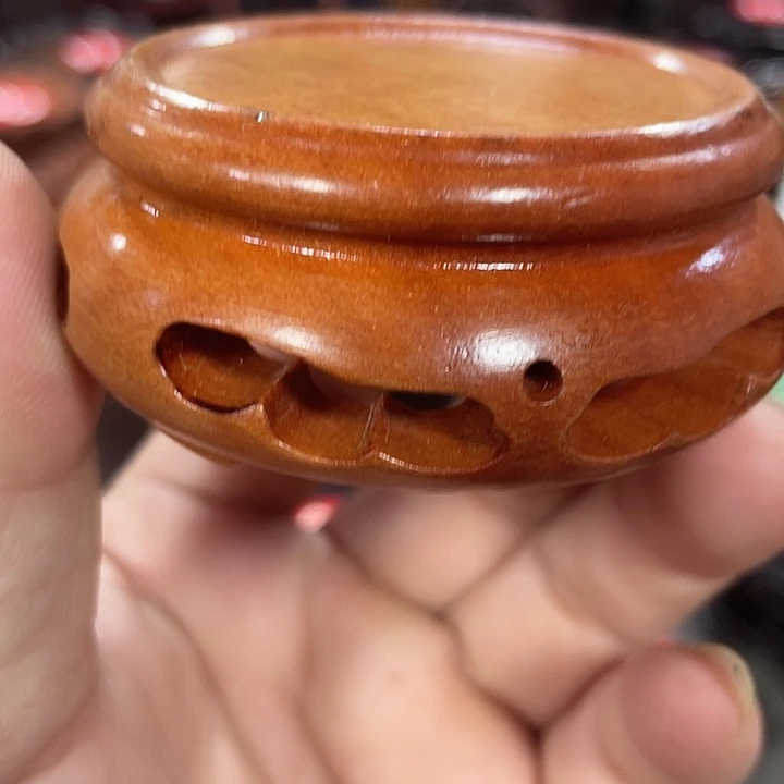 琉璃手工艺品红木底座工艺品