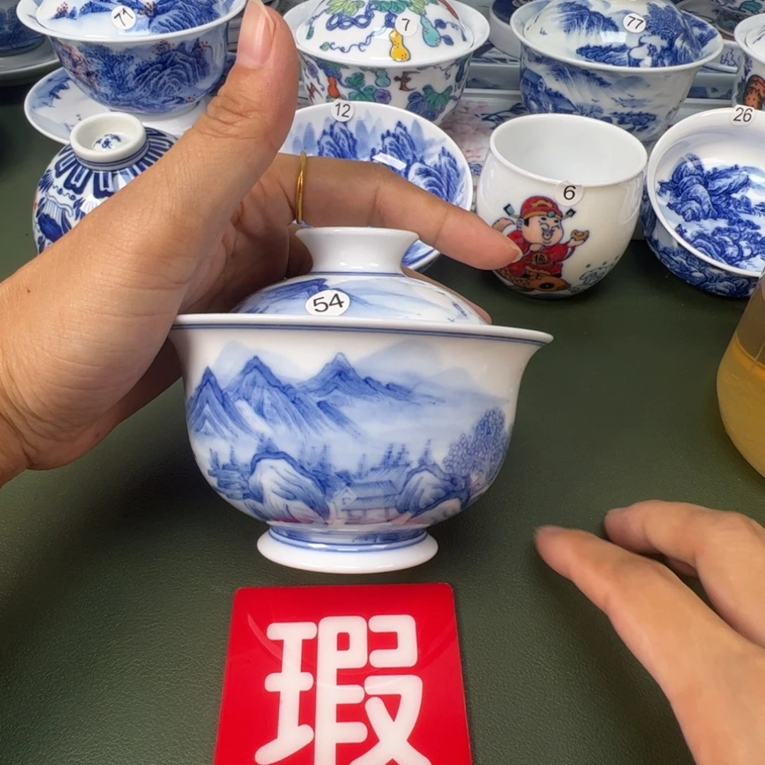 景德镇纯手工纯手绘茶具木木54