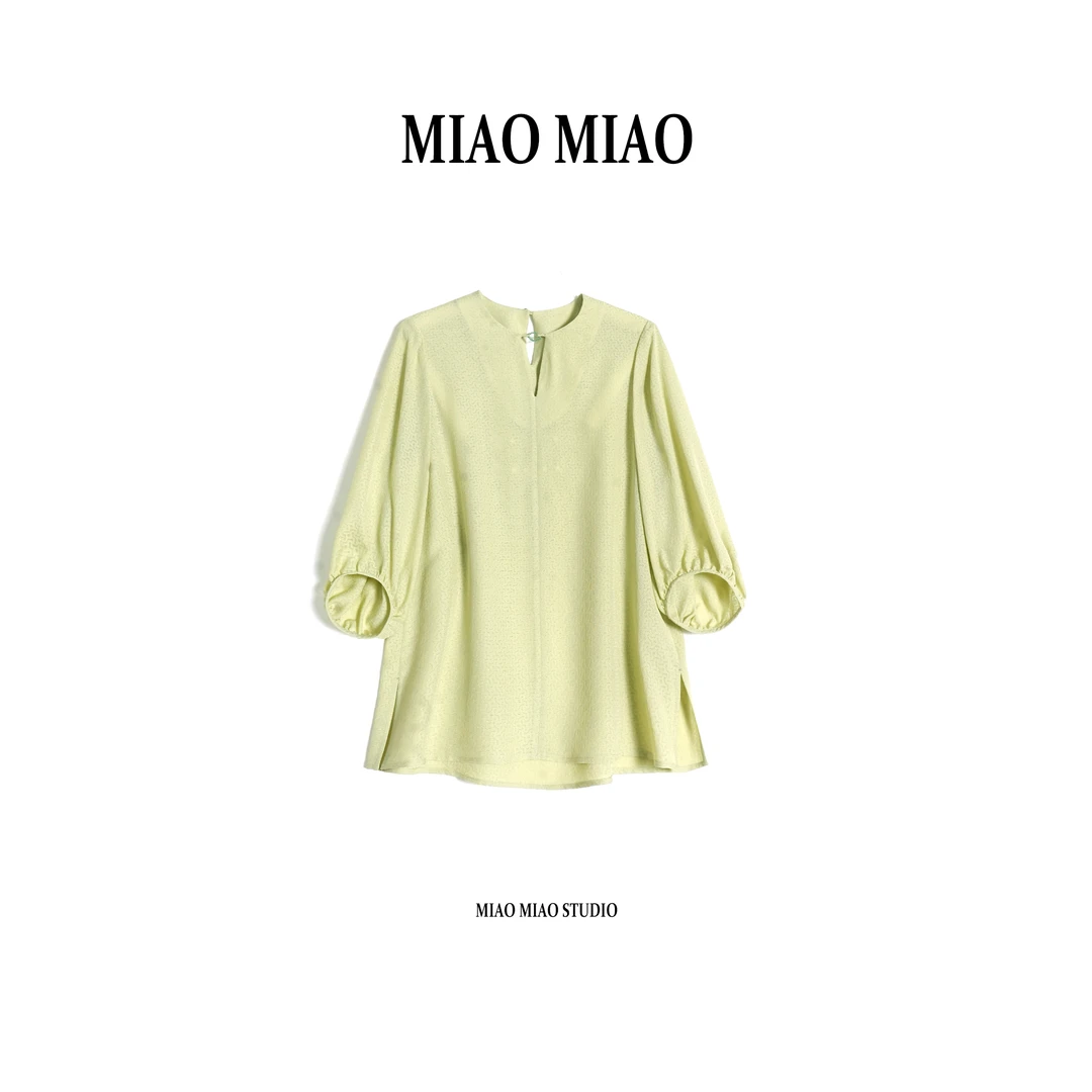 【芳华梦屿】淼淼家MQ439国风三经绞罗夏季时尚新中式桑蚕丝上衣