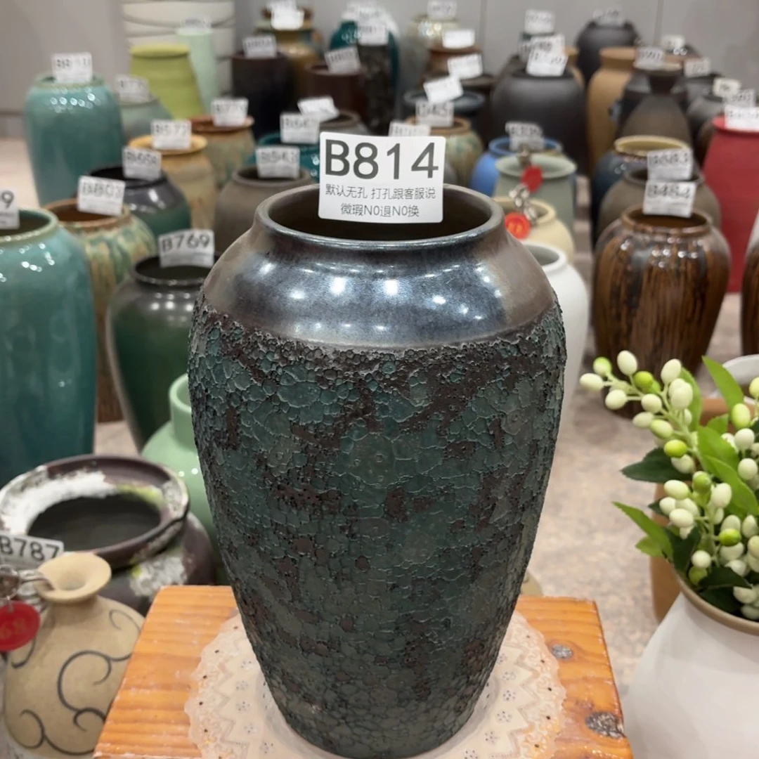 摆件814 景德镇陶瓷花瓶高27口9.5