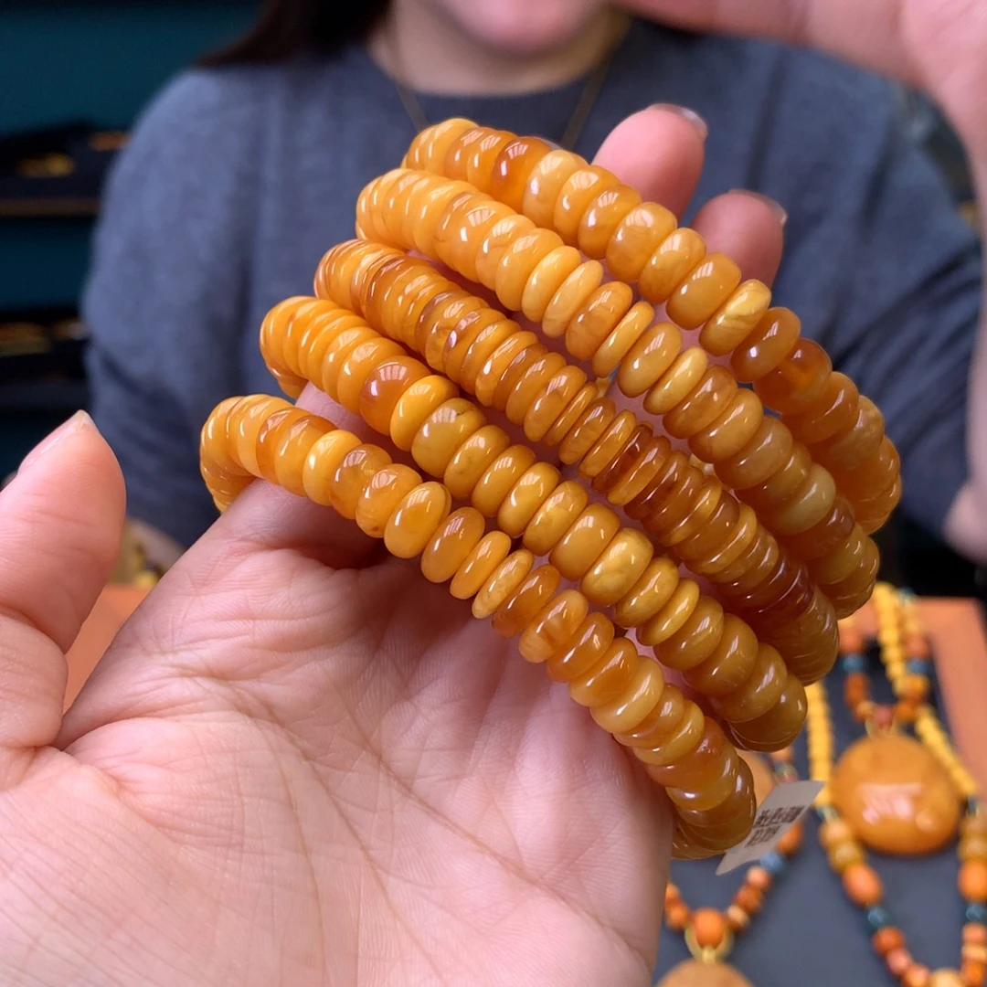 蜜蜡未镶嵌手串多样性发一