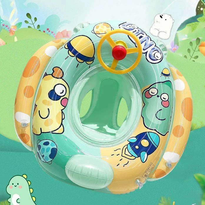 儿童游泳圈加厚婴幼儿座圈裤兜底飞艇水上坐骑摩托艇0-5岁腋下圈