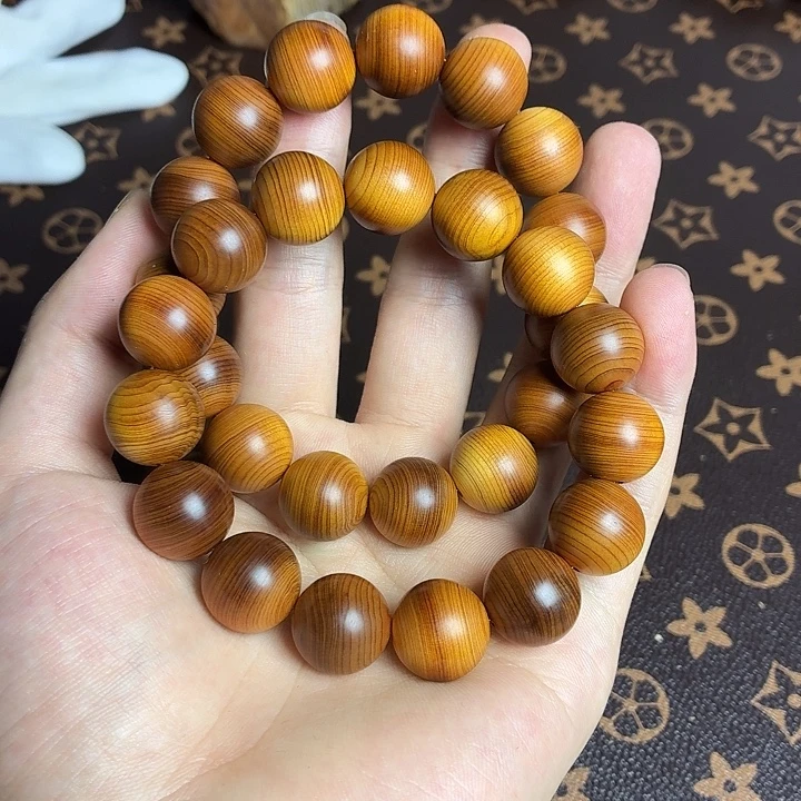 柏木（崖柏）手串/手链崖柏干黑油虎皮纹15mm