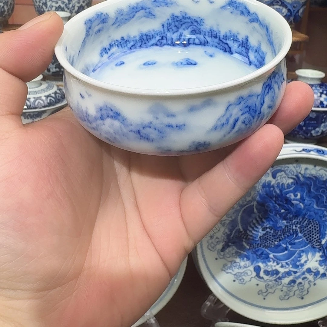 杯子纯手工手绘柴窑1