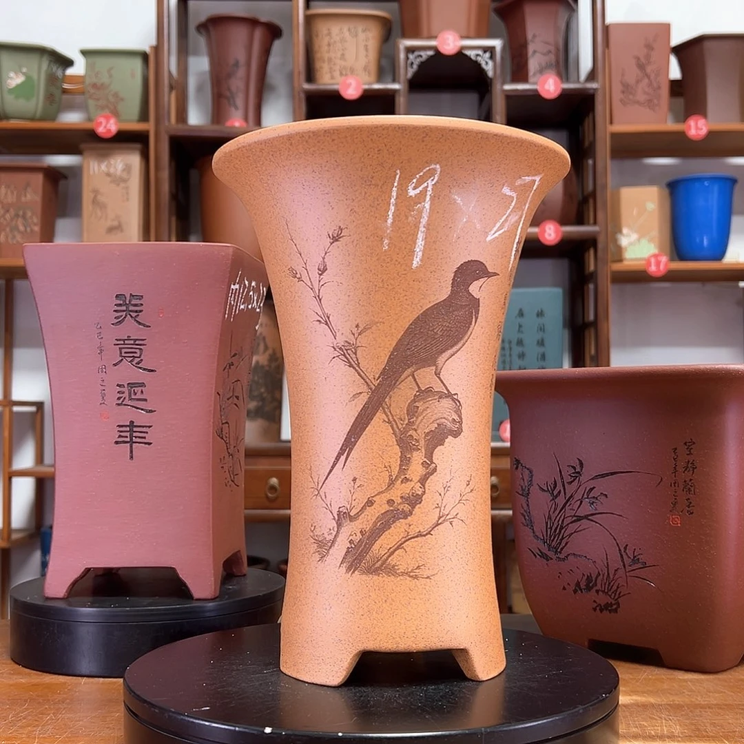 花盆紫砂周之夏精品紫砂花盆