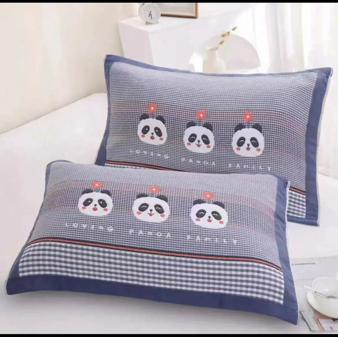 尾单棉纱线加大加厚成人枕巾一对【52*78cm】