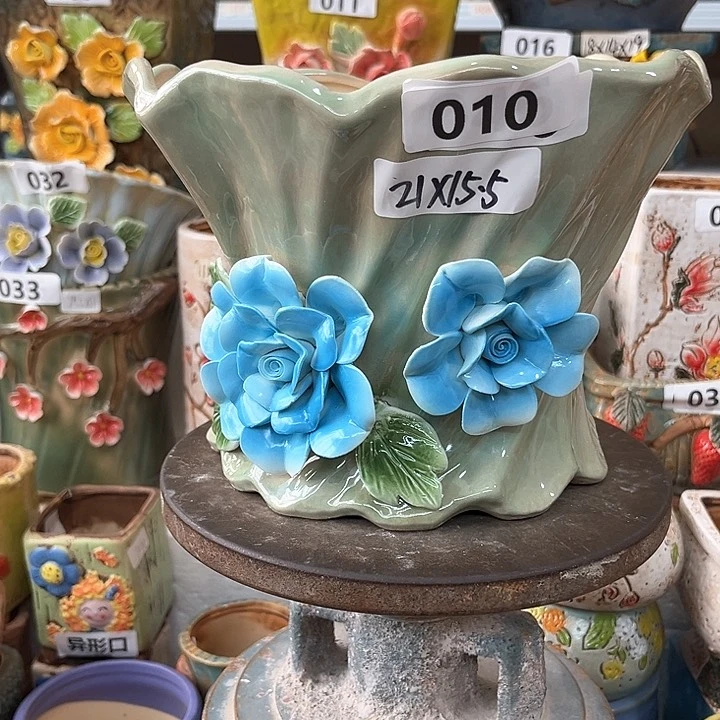 紫砂花盆粗陶材质多肉花盆