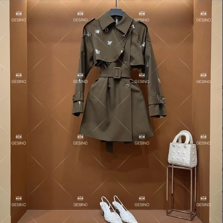 【悠悠】秋冬气质小香风时尚设计师中长款外套 QD-2024703