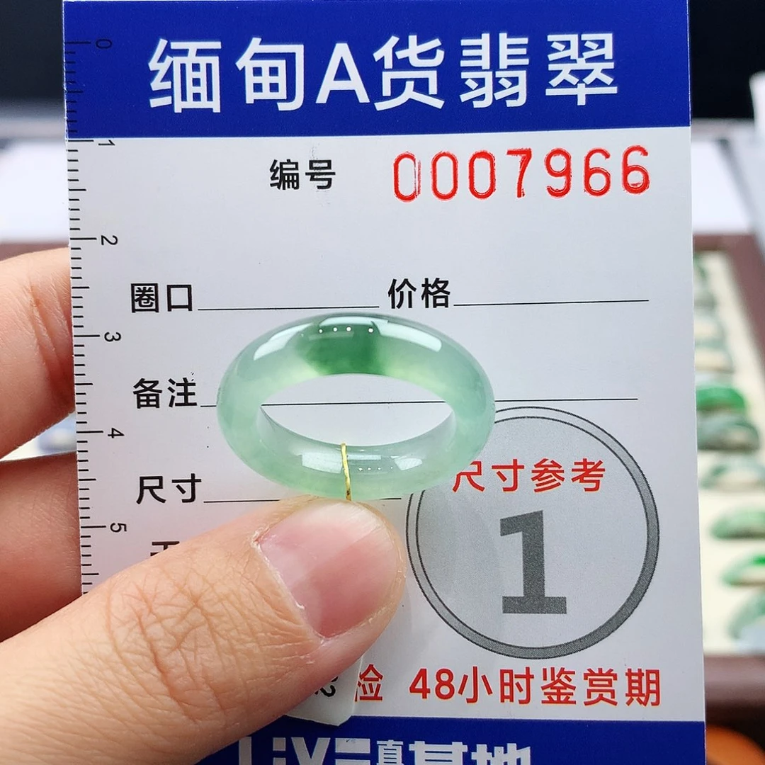 水***座翡翠未镶嵌戒指18号