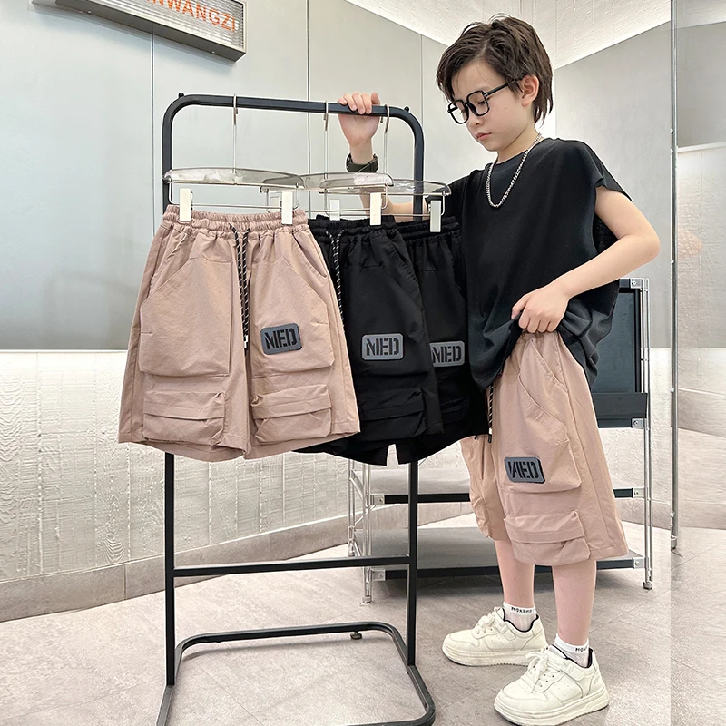 【实体品质】男童夏季工装短裤2025新款大儿童五分中裤炸街男孩帅气