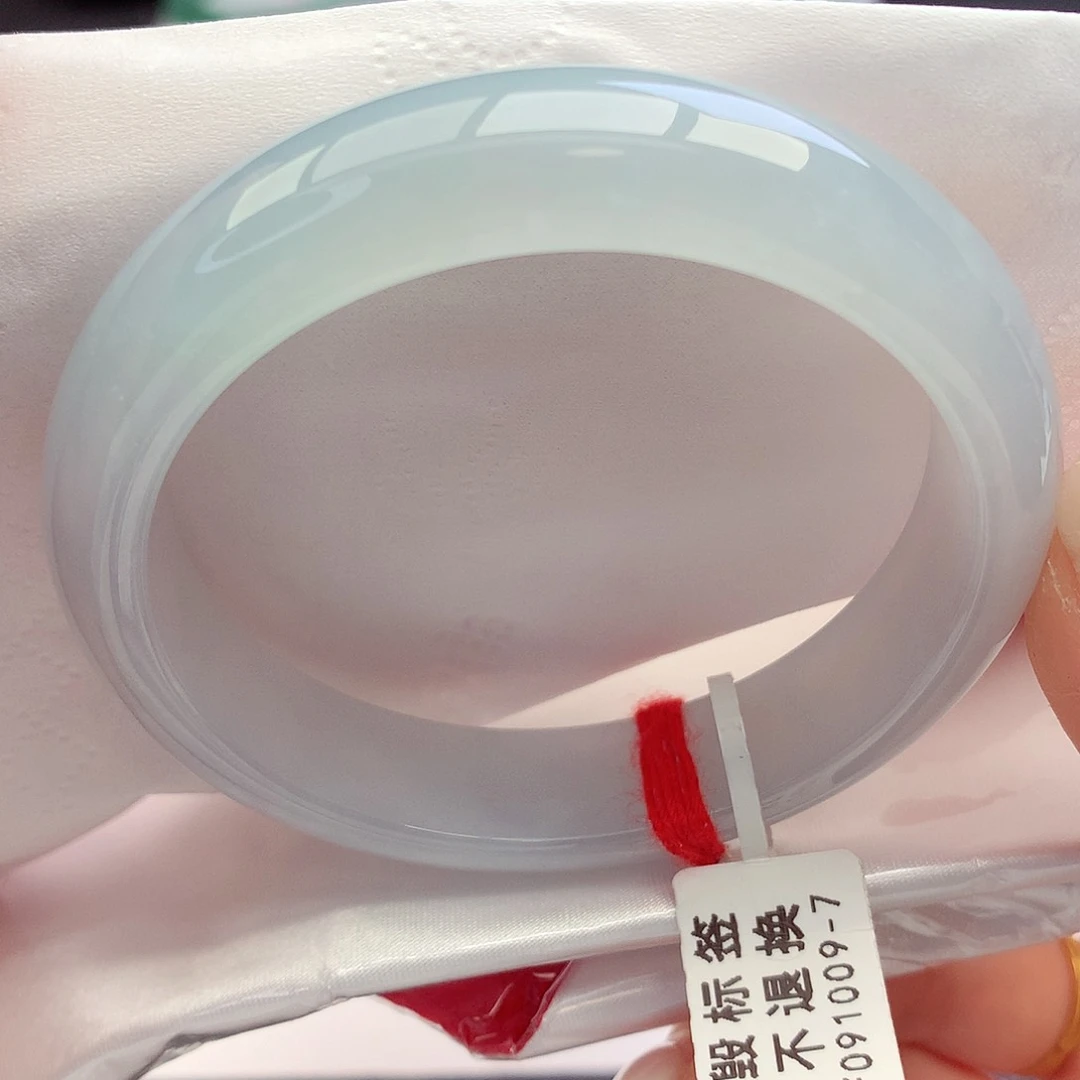 未镶嵌手镯翡翠天然A货翡翠54-56纯纯净蓝天白云治愈系8号
