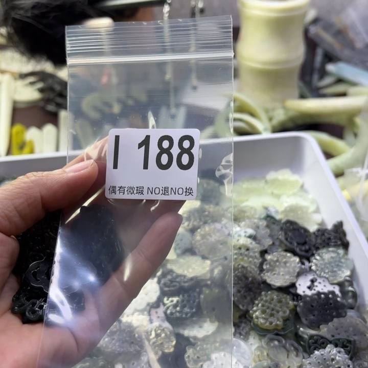 蛇纹石玉发饰合金欣*