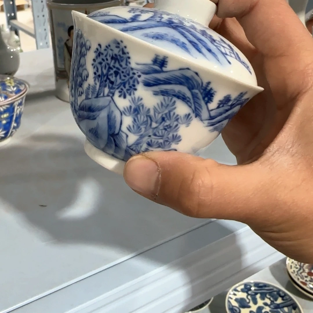 瓷片摆件手绘瓷器全部处理