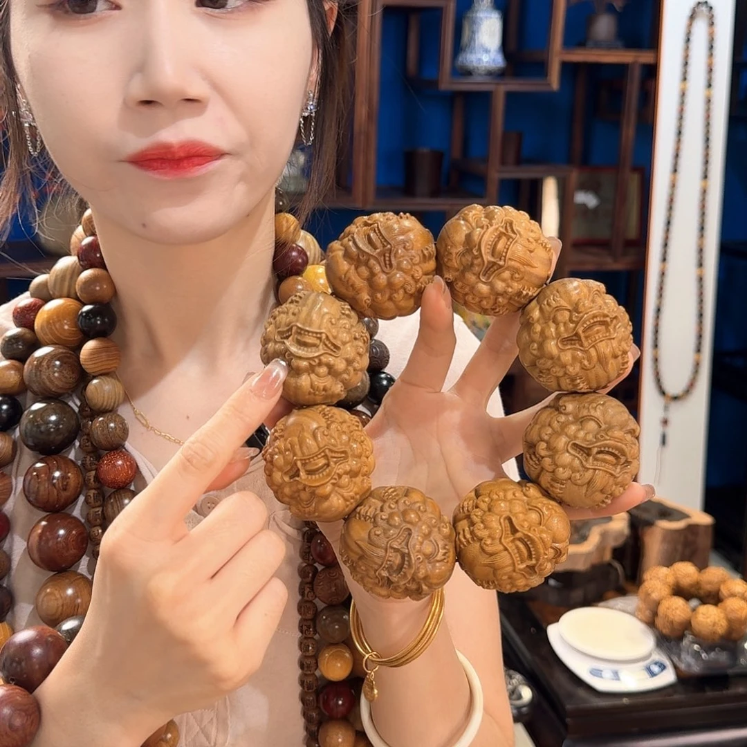 维腊木（绿檀）其他5.0貔貅单圈