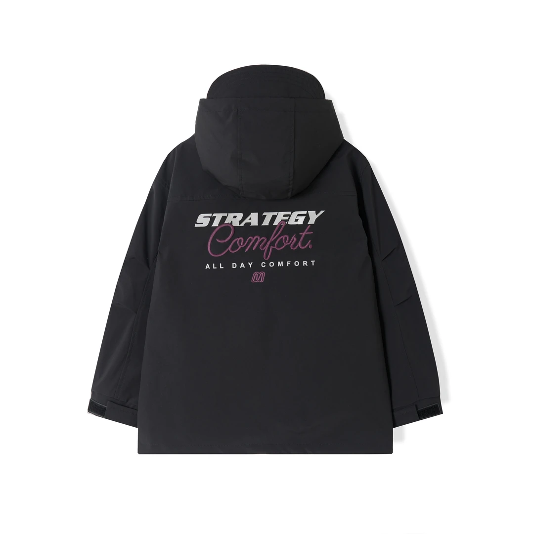 【现货】秋冬青少年中大童连帽外套刺绣2025男童宽松上衣秋12