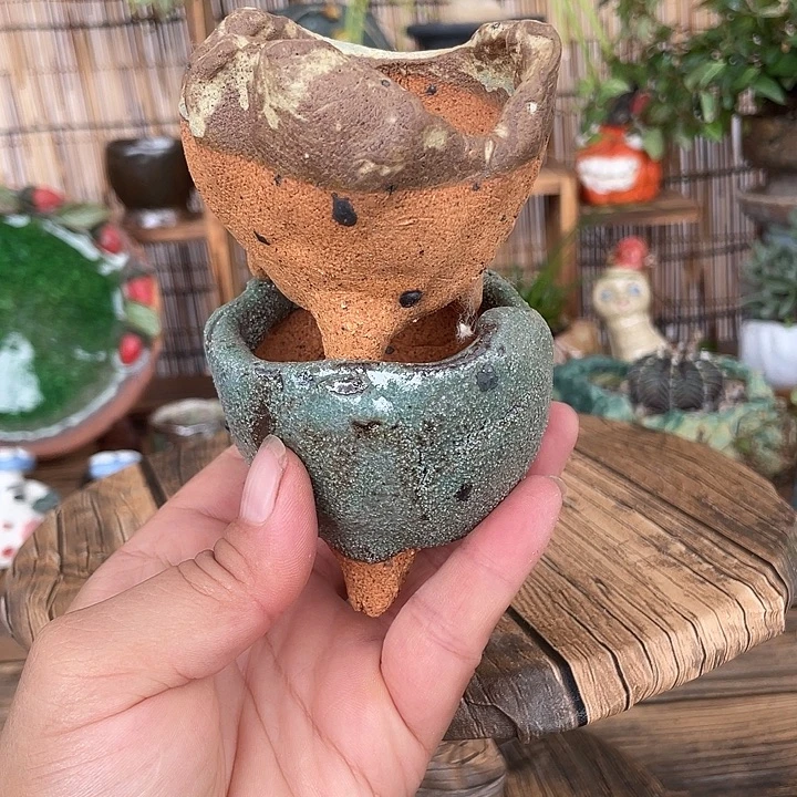 福利盆手工粗陶高温花盆